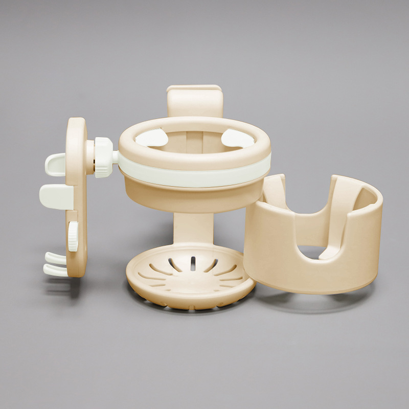 핑구어팩토리 유모차 컵홀더 확장 2구, 베이지 (휴대폰 거치형)