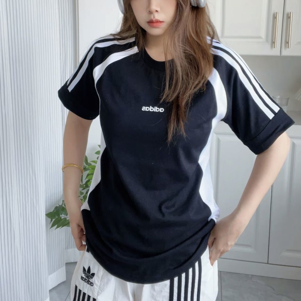 아디다스 삼선 베이직 반팔 티셔츠 블랙 KB8502 - 상세 이미지 2