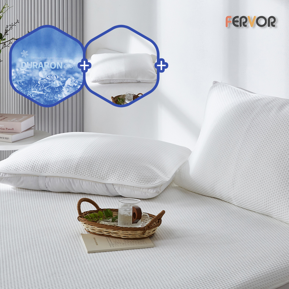 퍼보 휴비스 듀라론 에오로쿨 냉감패드 쿨매트 소파침대러그 도트 화이트, S(싱글)