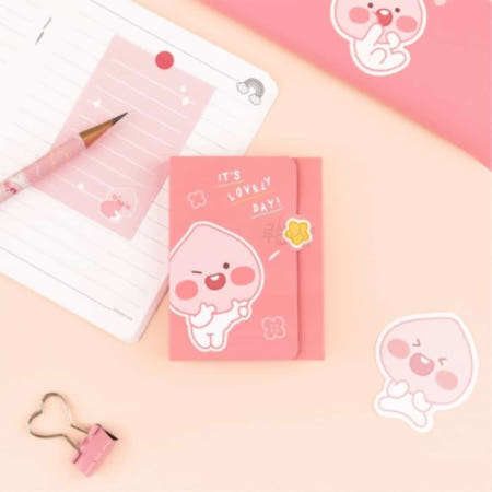 루미샵 카카오 리틀프렌즈 러블리 4단 점착메모지 어피치 특이한메모지 예쁜메모지 독특한메모지 접착식메모지 메모노트