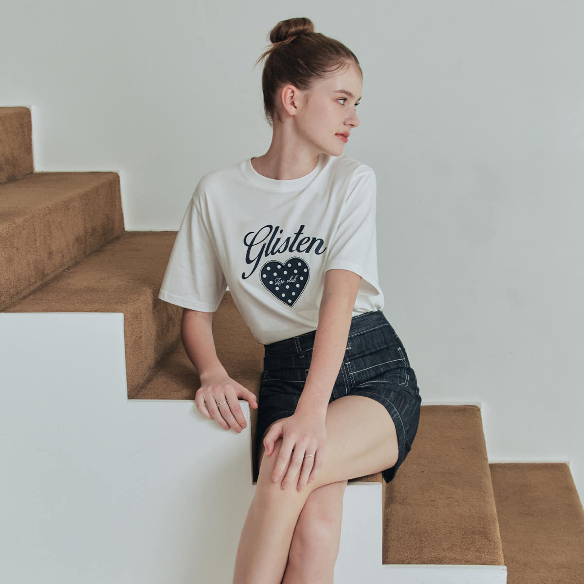 제로스트릿 [제로스트릿] 체리쉬 반팔 티셔츠 CHERISH SHORT SLEEVE T-SHIRT WHITE