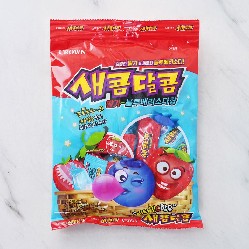 메가마트 크라운 새콤달콤 딸기블루베리소다 200g - 상품 이미지