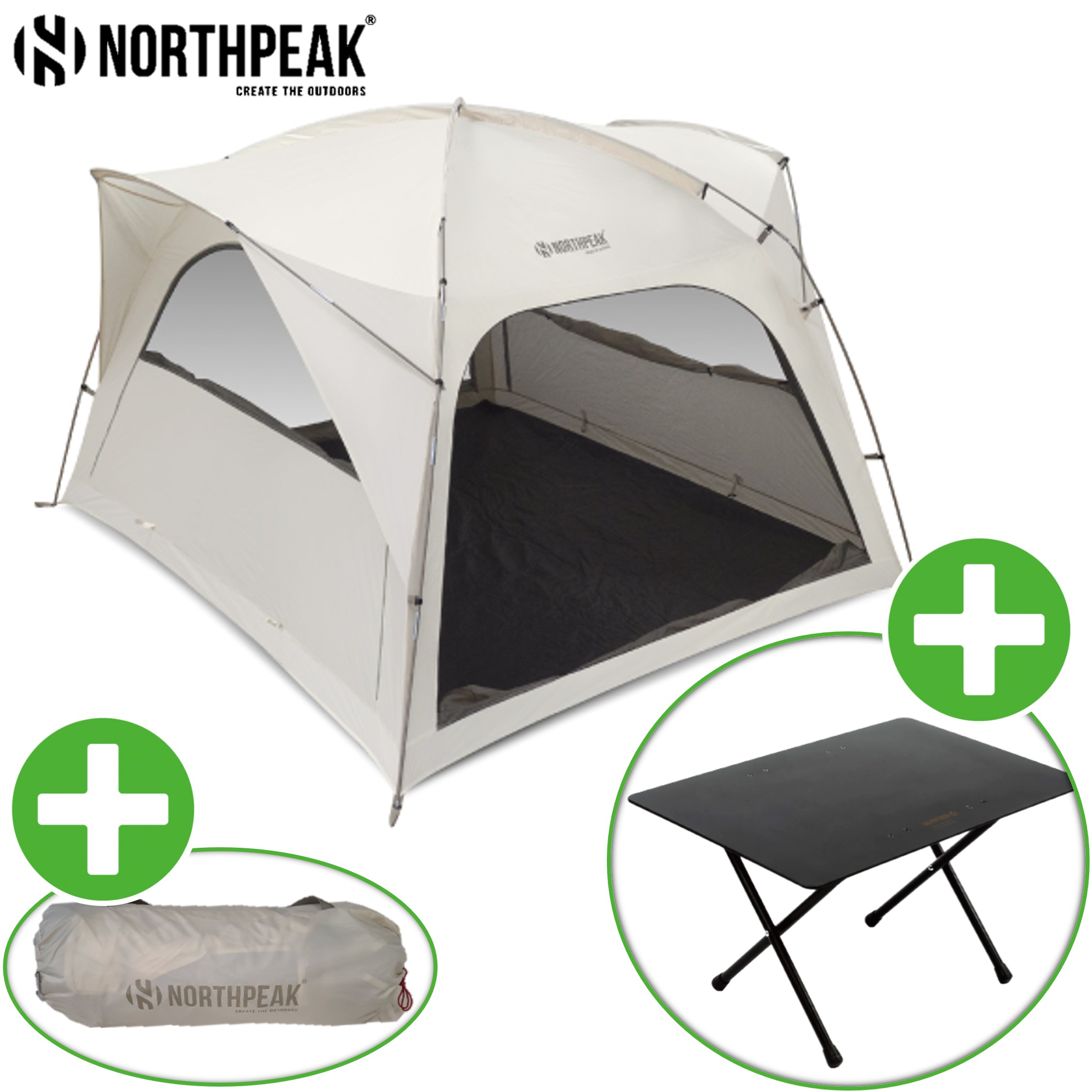 노스피크 포쉐맥 포레스트 쉐이드 맥스 텐트+와이즈 테이블 피크닉 쉘터 세트