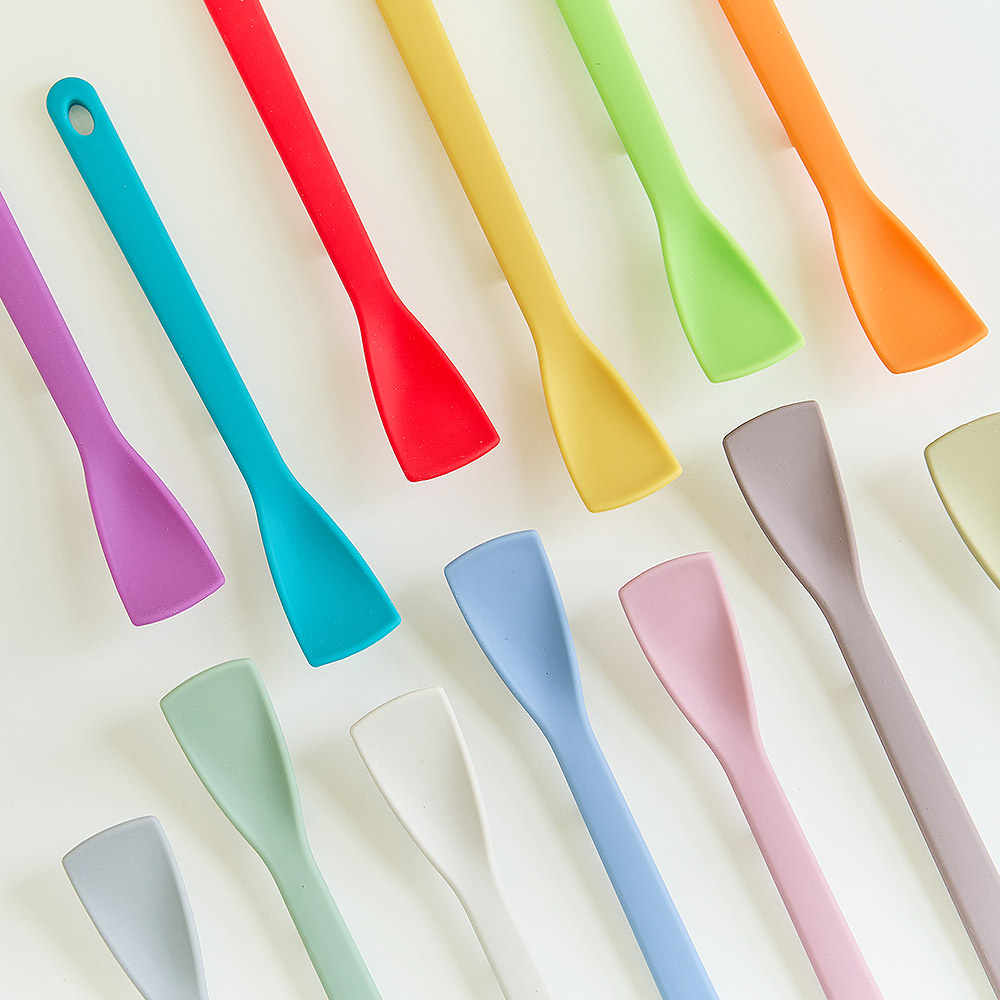 국내산 실리콘 젤라또 스파츌라 13color 미니 알뜰 주걱 자취생 요리스푼 열탕소독 - 상품 이미지