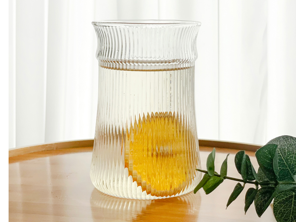 예쁜 감성 플리츠 유리컵 캐슬잔 480ml 대용량 홈카페 맥주잔 선물 - 상품 이미지