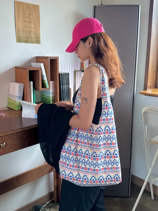 에스닉 여행용 에코백 패브릭 호보백 가벼운 천가방 보부상가방