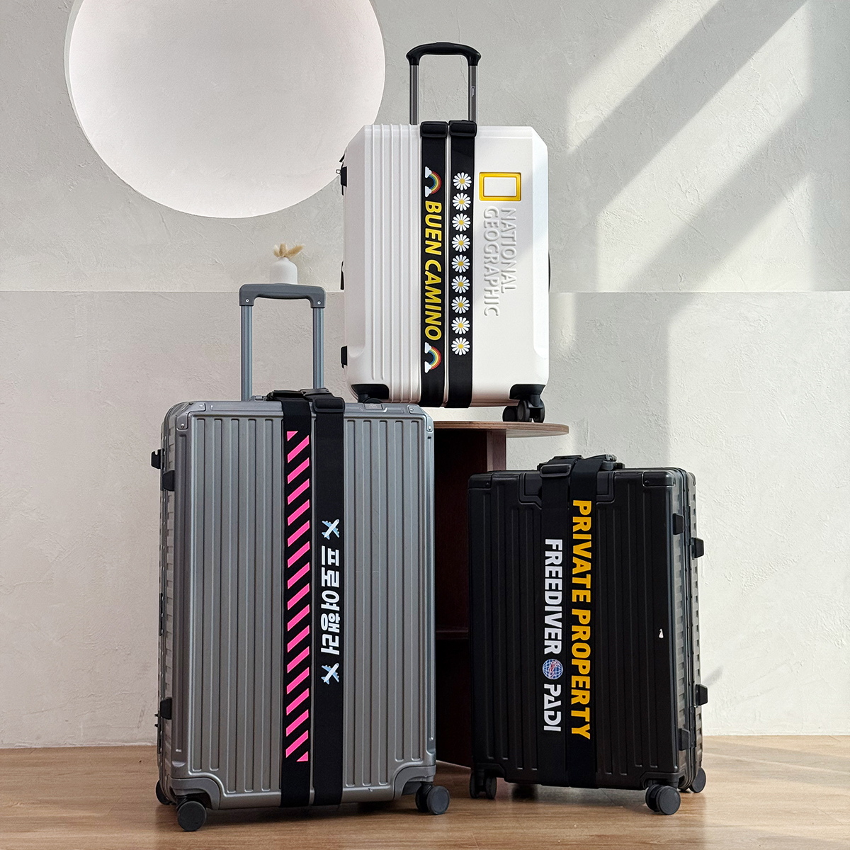 캐리어 네임택 밴드 러기지택 여행 가방 벨트 이름표 커스텀 제작