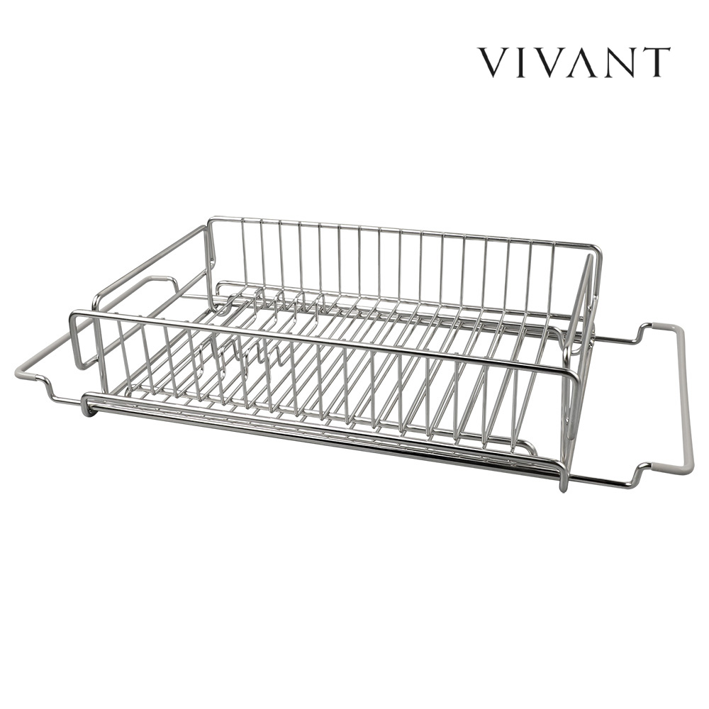 식기건조대 사각스텐바스켓 비반트 VIVANT KAS01(MS) 싱크볼 조리대 설거지그릇거치 - 상품 이미지
