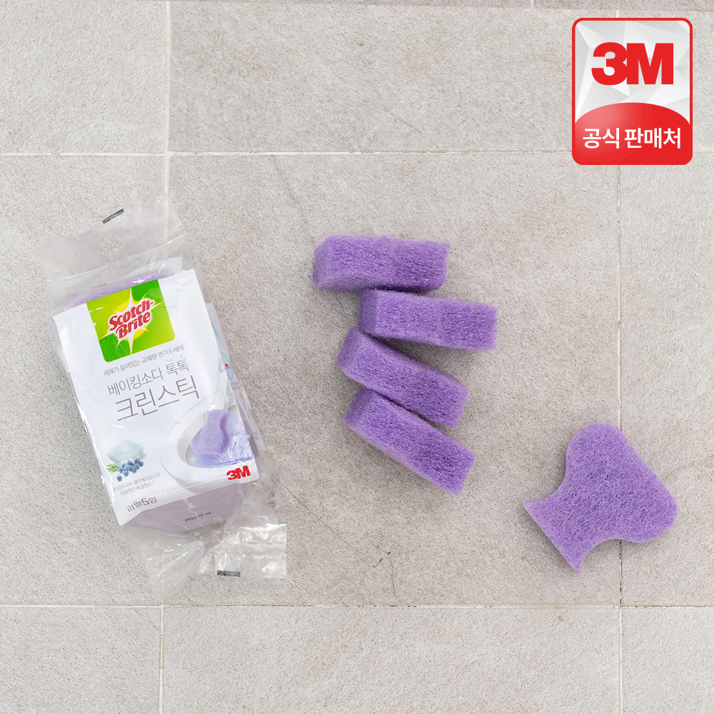 3M 스카치브라이트 변기솔 베이킹소다 크린스틱 리필 30개 화장실 욕실 청소솔 변기클리너