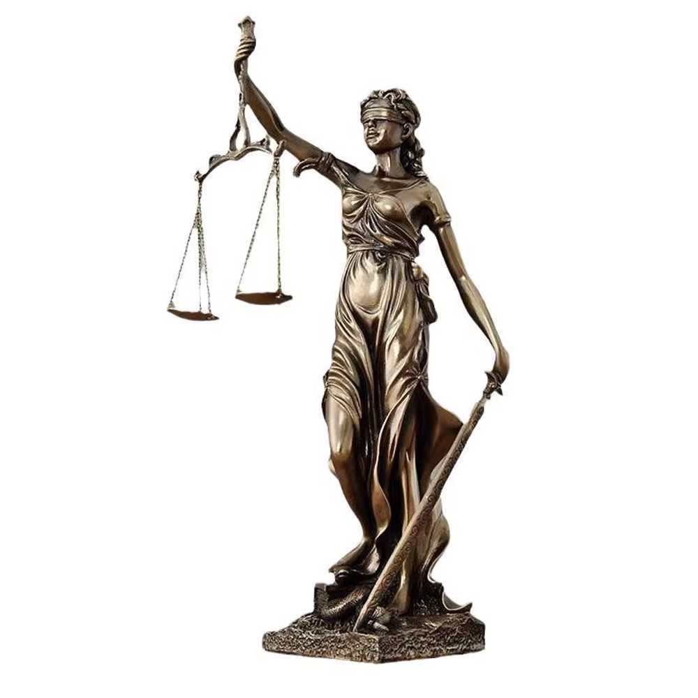 정의의 여신상 조각품 피규어 법률 소품 동상 사무소 A - 상품 이미지
