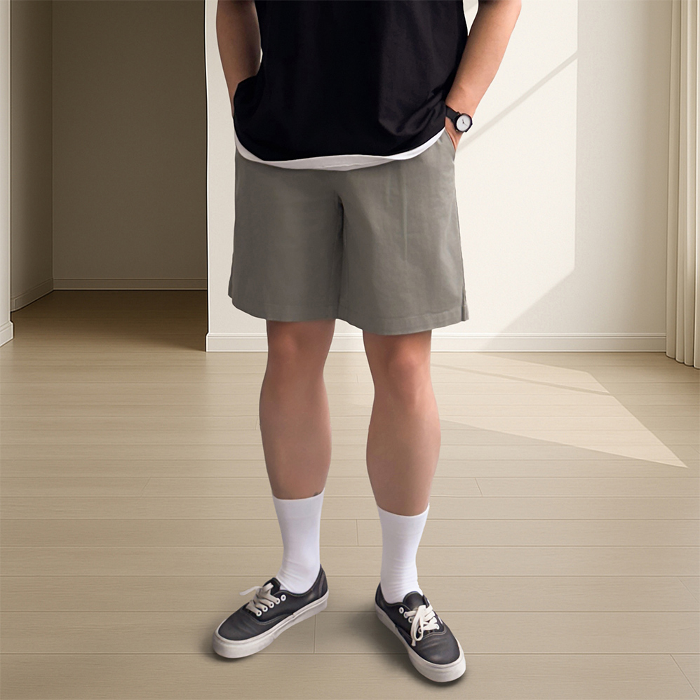 1+1 치노반바지 남자버뮤다팬츠 치노팬츠 - 상세 이미지 5