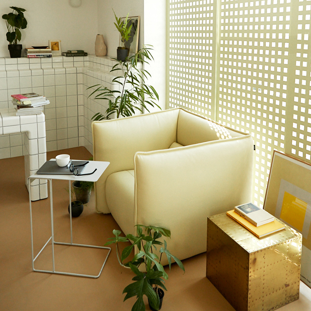 알로소 사티큐브 1인소파 가죽소파 (소프트프리모가죽)