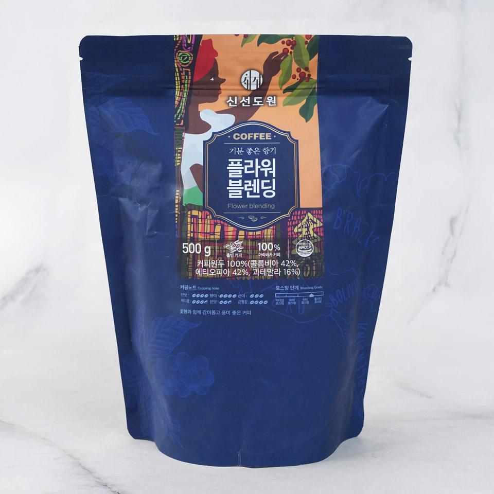 메가마트 신선도원 플라워블렌딩 원두커피  500g - 상품 이미지