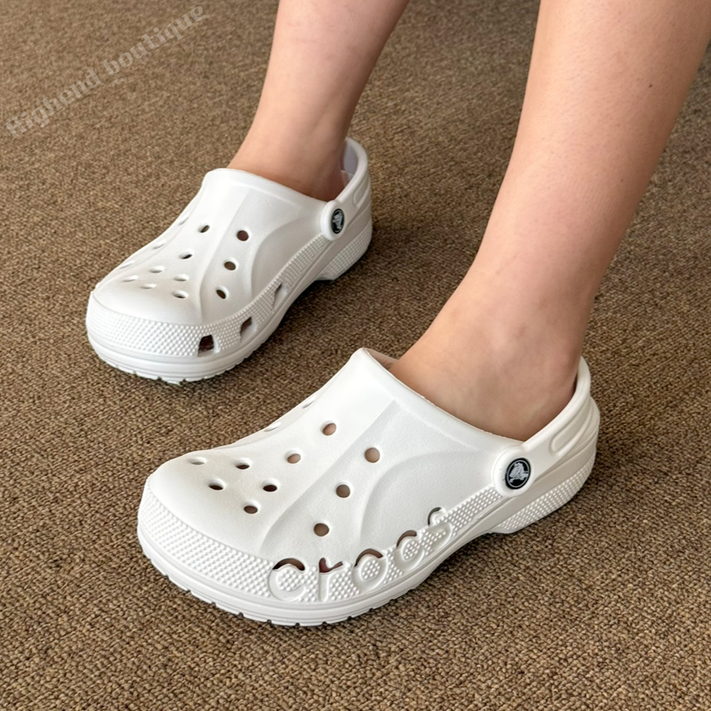 크록스 바야 밴드 클로그 클래식 크록 크럭스 샌들 화이트, 270