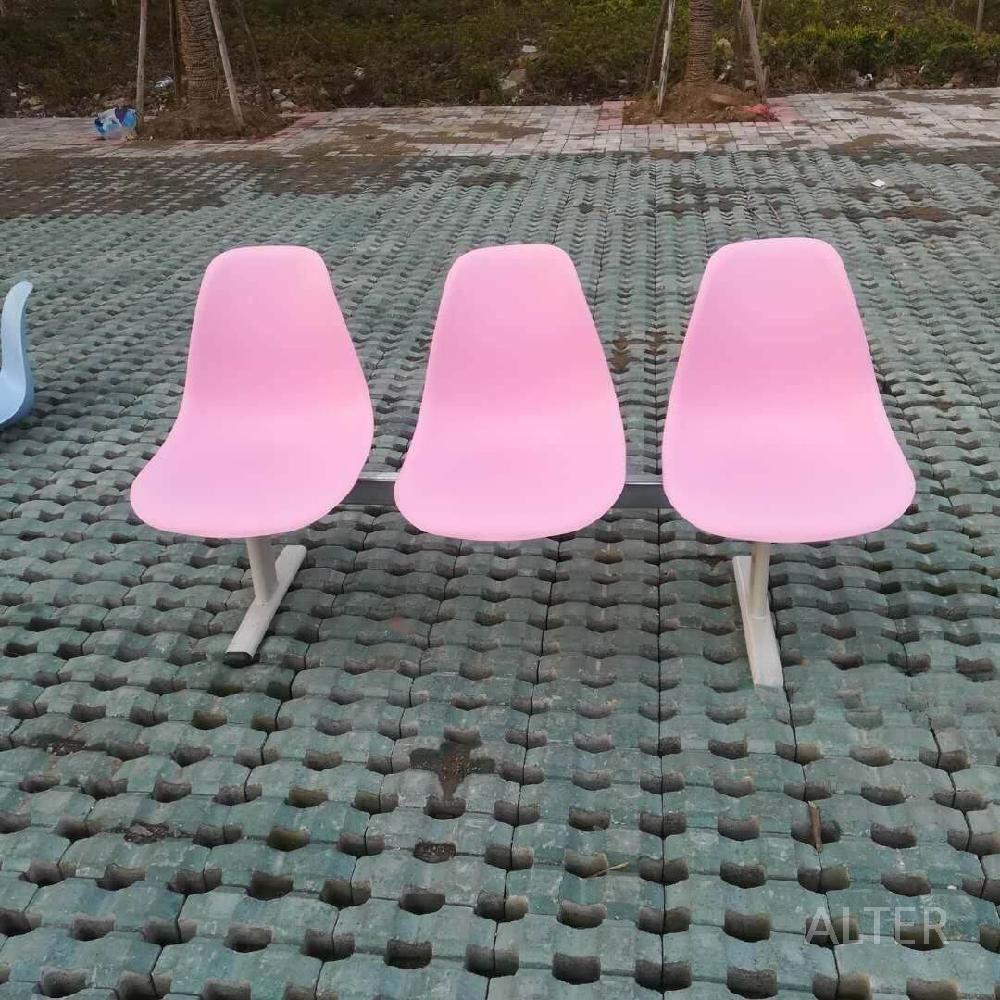 야외 버스정류장 의자 벤치 테라스 광장 야구장 철제 3인용 그린 - 상세 이미지 3