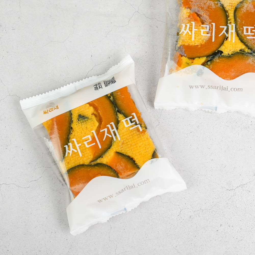싸리재 단호박 설기 [통단호박버무리 100g 8봉지] 미니단호박 호박떡 이미지 6