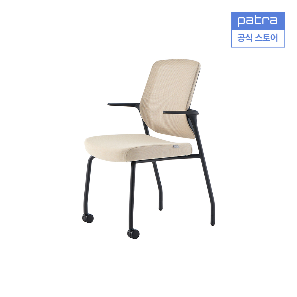 [집중력향상추천의자] 파트라 보나 학생 책상 의자 VN54A BK 바퀴 + 글라이드 타입 베이지