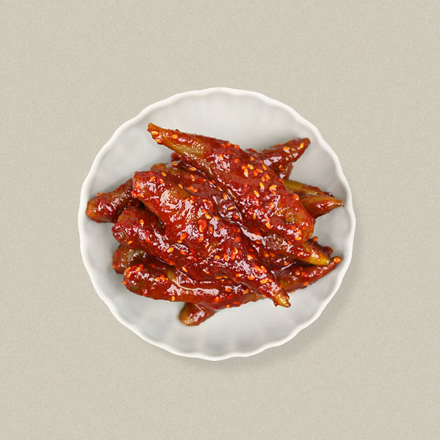 셰프애찬 매콤달콤 마성의 양념 청양고추무침 500g 장아찌무침 - 상품 이미지