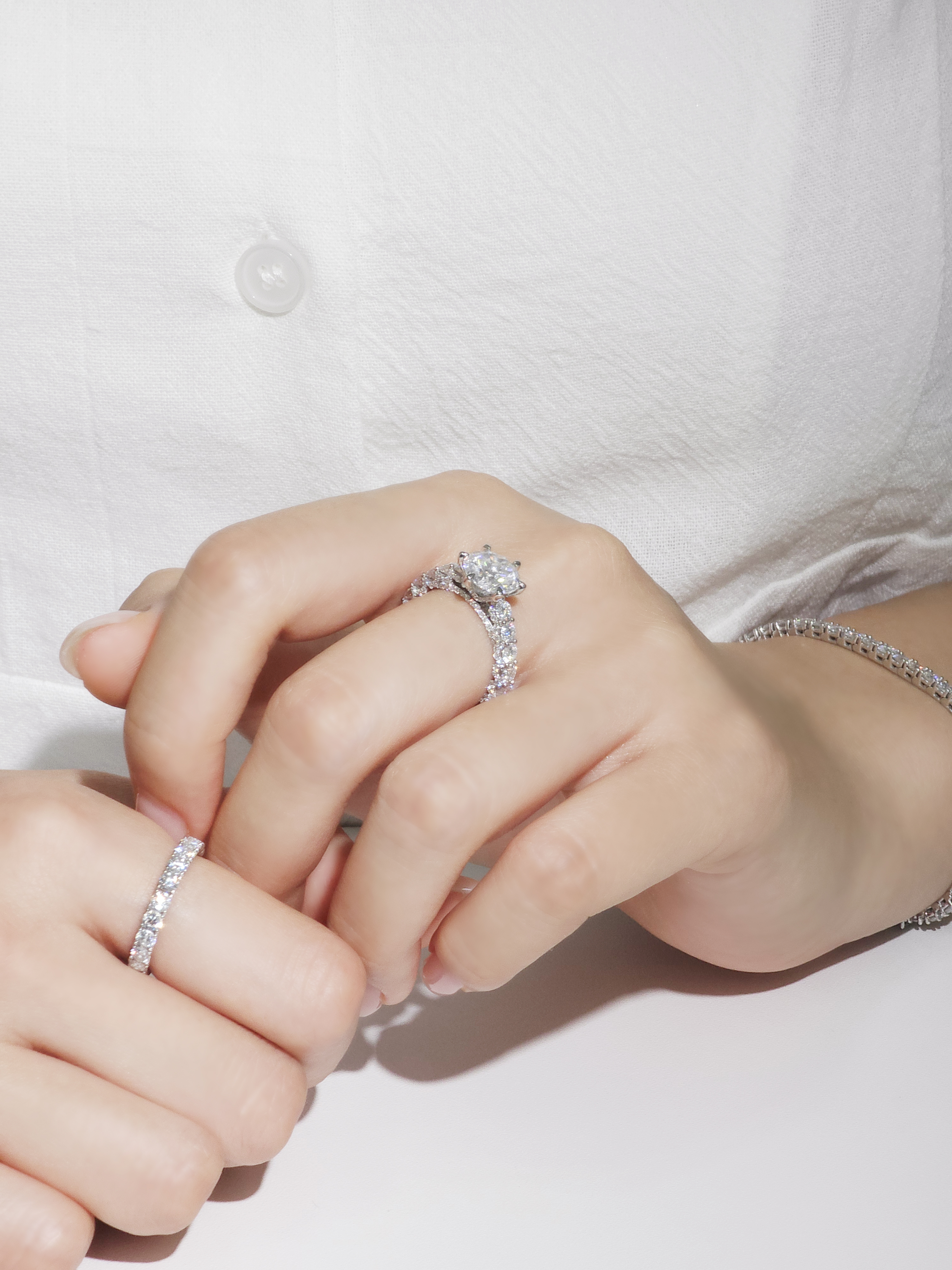 3캐럿 랩다이아 루미네 반지 IGI 랩다이아몬드 D컬러 14k 18k - 상세 이미지 4
