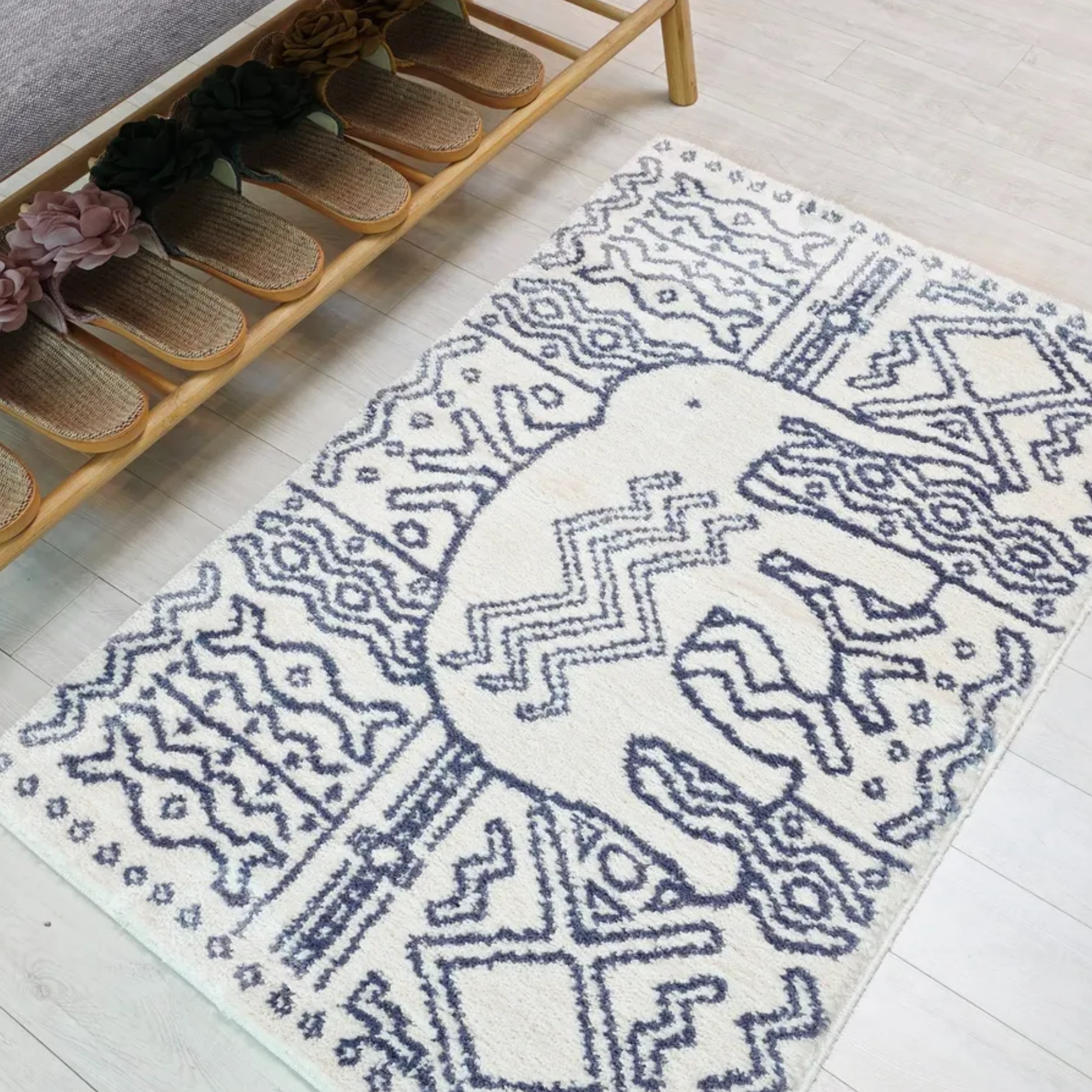 홈집합 주방 욕실 발매트 현관 매트 러그 크림화이트, 60x90cm - 상품 이미지