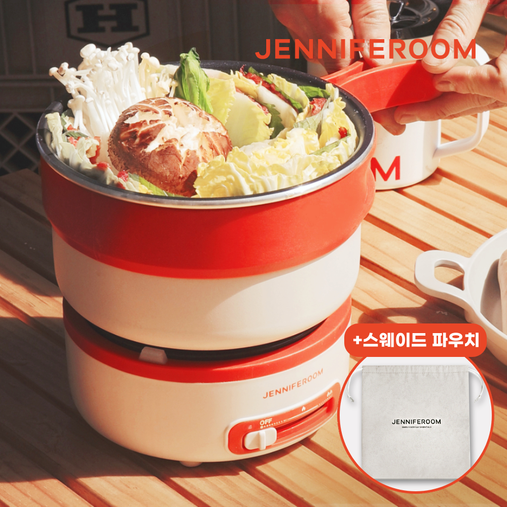 제니퍼룸 캠핑용 캠덕션 미니 멀티쿠커 플러스 전기쿠커 라면포트 오트밀 전기냄비