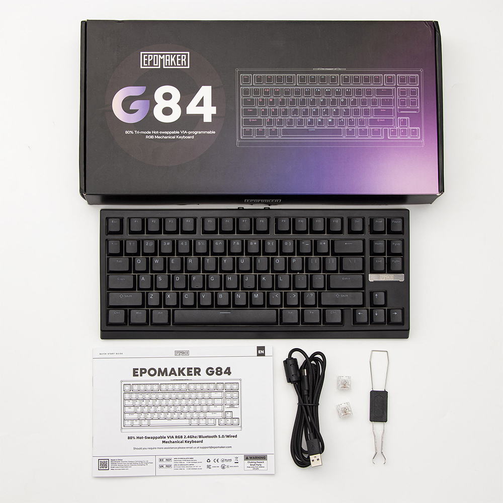 EPOMAKER 에포메이커 G84 유무선 기계식 키보드 3모드 VIA지원 핫스왑 정식수입 AS가능 블랙 - 상세 이미지 2