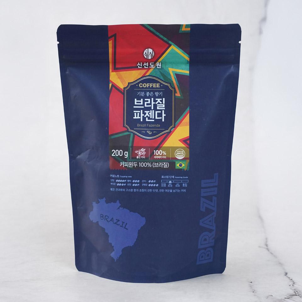 메가마트 신선도원 브라질 파젠다 원두커피  200g - 상품 이미지