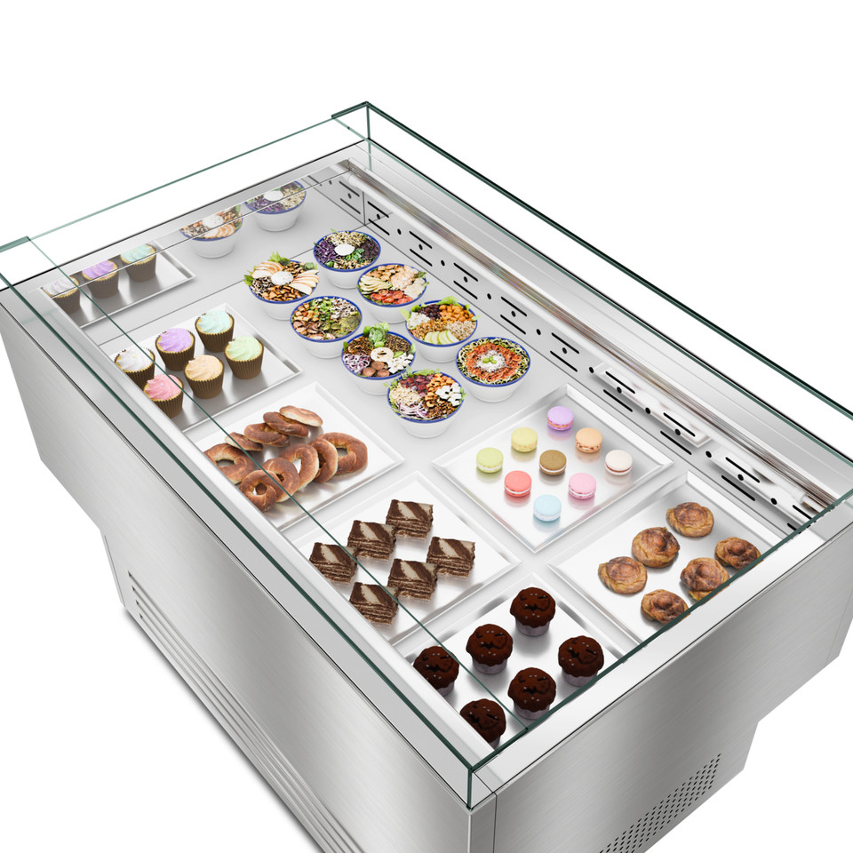 세경 평대쇼케이스1200 샌드위치 마카롱 음료 오픈 냉장평대