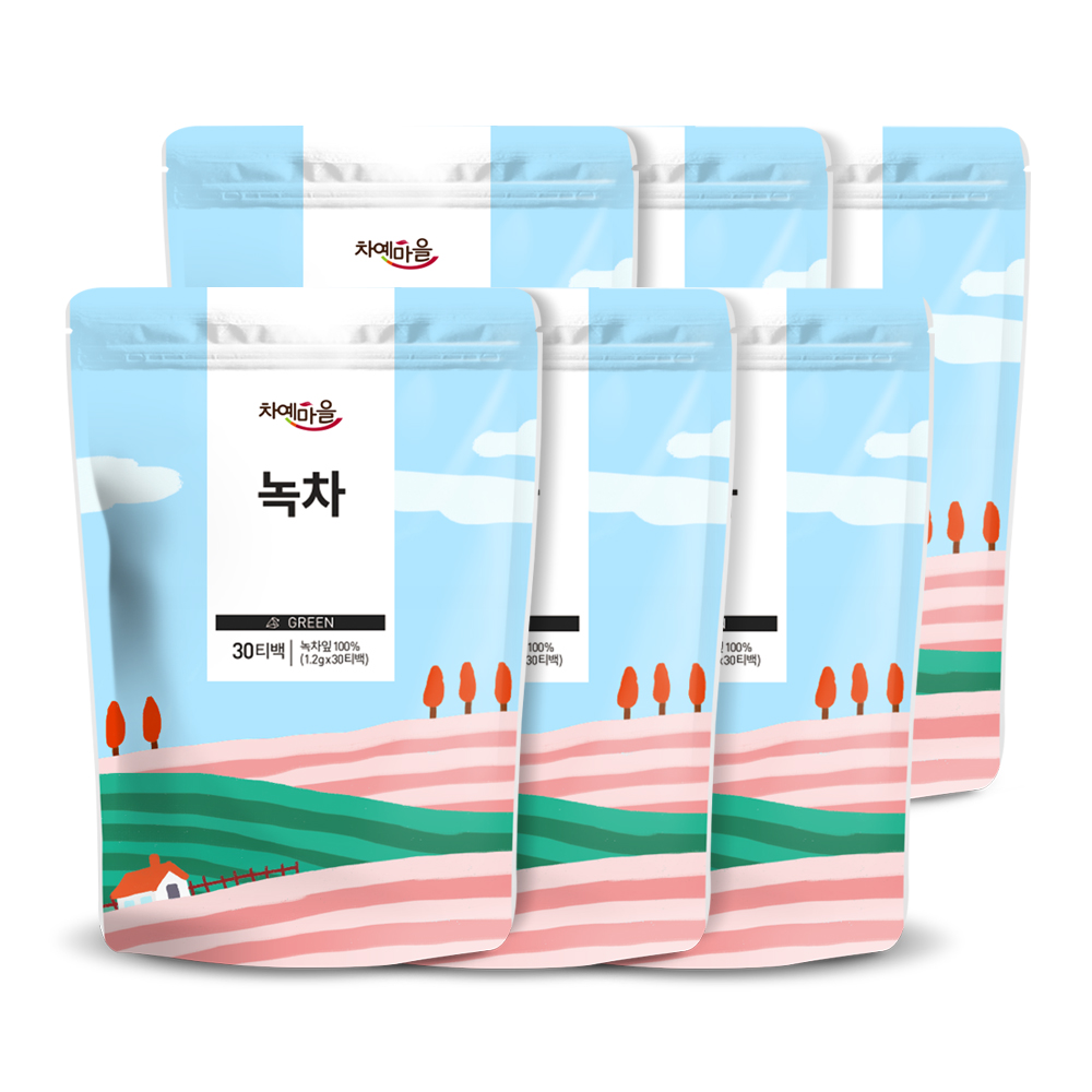 30티백 차예마을 국내산 녹차 티백 36g, 6개 - 상품 이미지