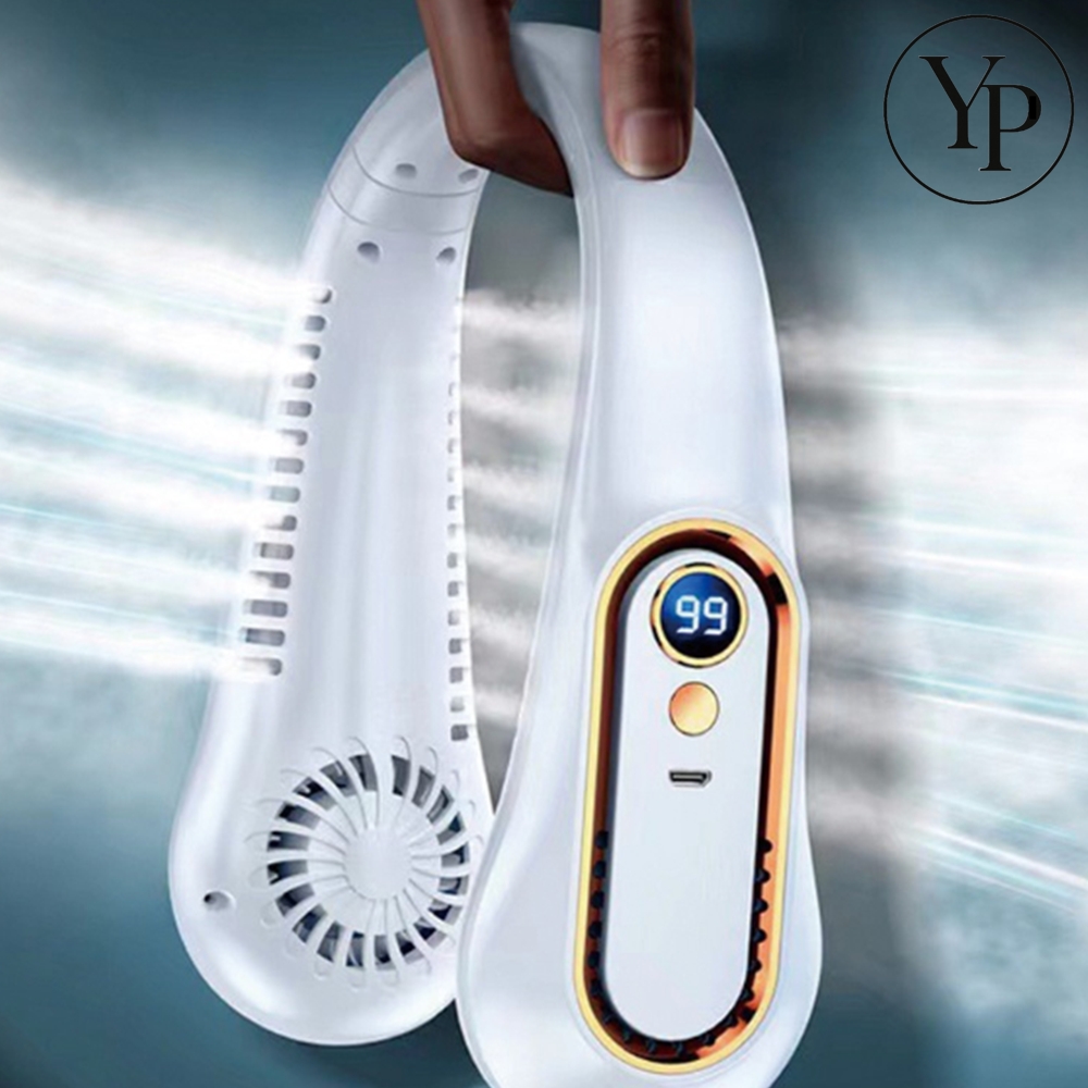 저소음 넥밴드 미니 선풍기 휴대용 목풍기 여름 대비 쿨링팬