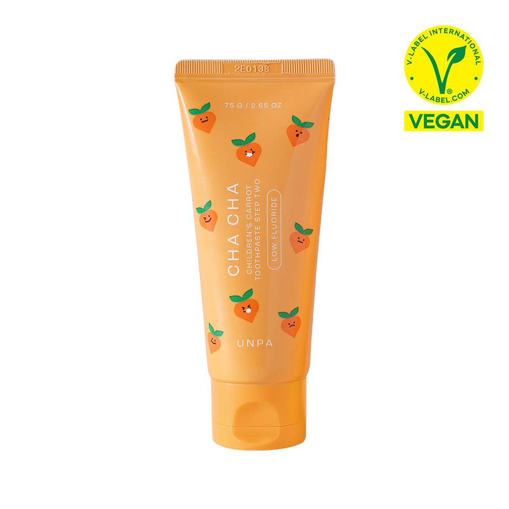 제주 유기농 당근 언파 차차 어린이 캐롯 비건 치약 저불소 500ppm 오렌지향, 75g, 1개 - 상세 이미지 2