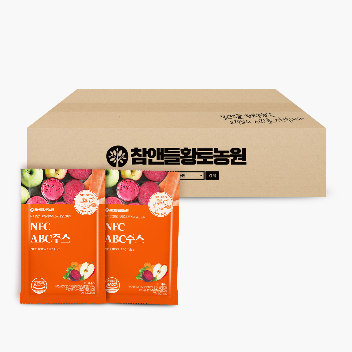 [정기구독 20%/100포] 참앤들황토농원 착즙 ABC주스 사과 당근 비트, 7000ml, 1개
