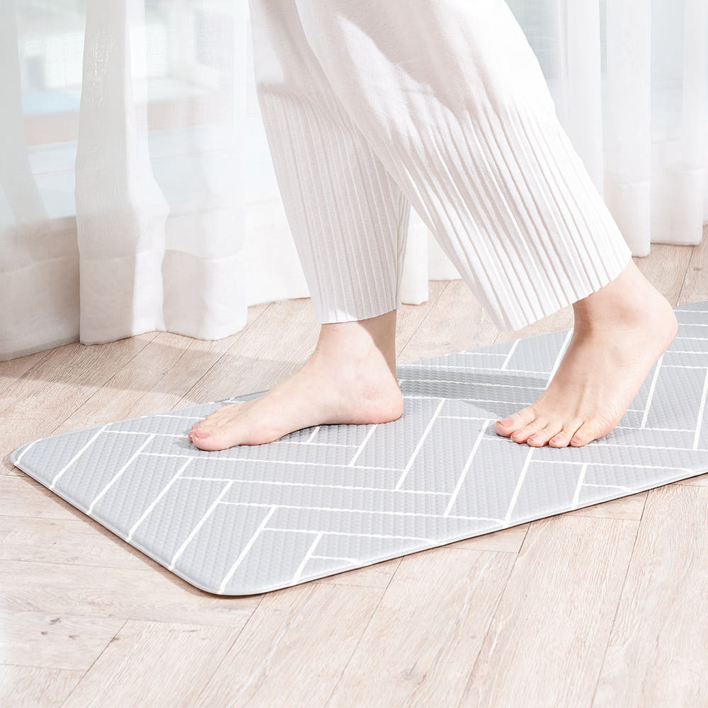 국내생산 양면 PVC 주방매트 욕실 겸용 다용도 논슬립 발매트 베이직 헤링본, S(75x44cm)