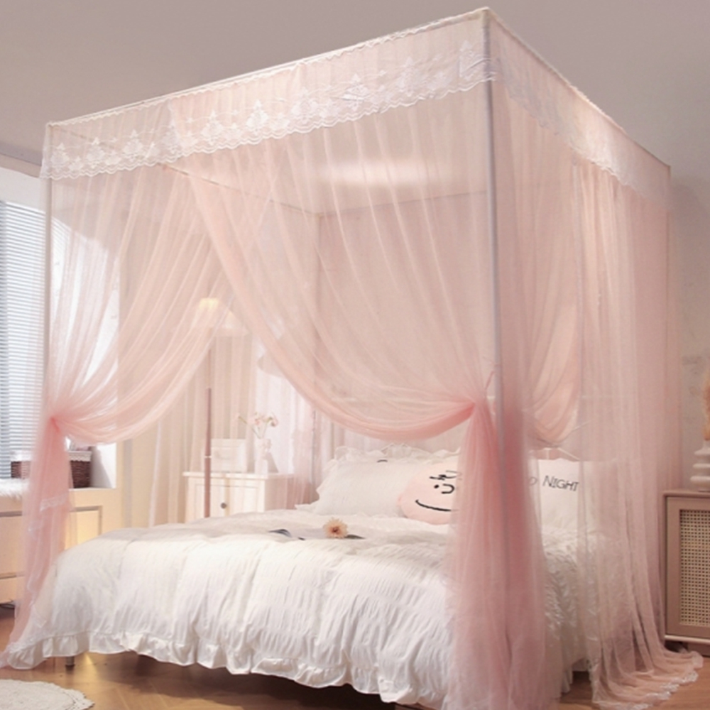 커튼형 공주님 사각모기장 3면출입 촘촘한 침대모기장