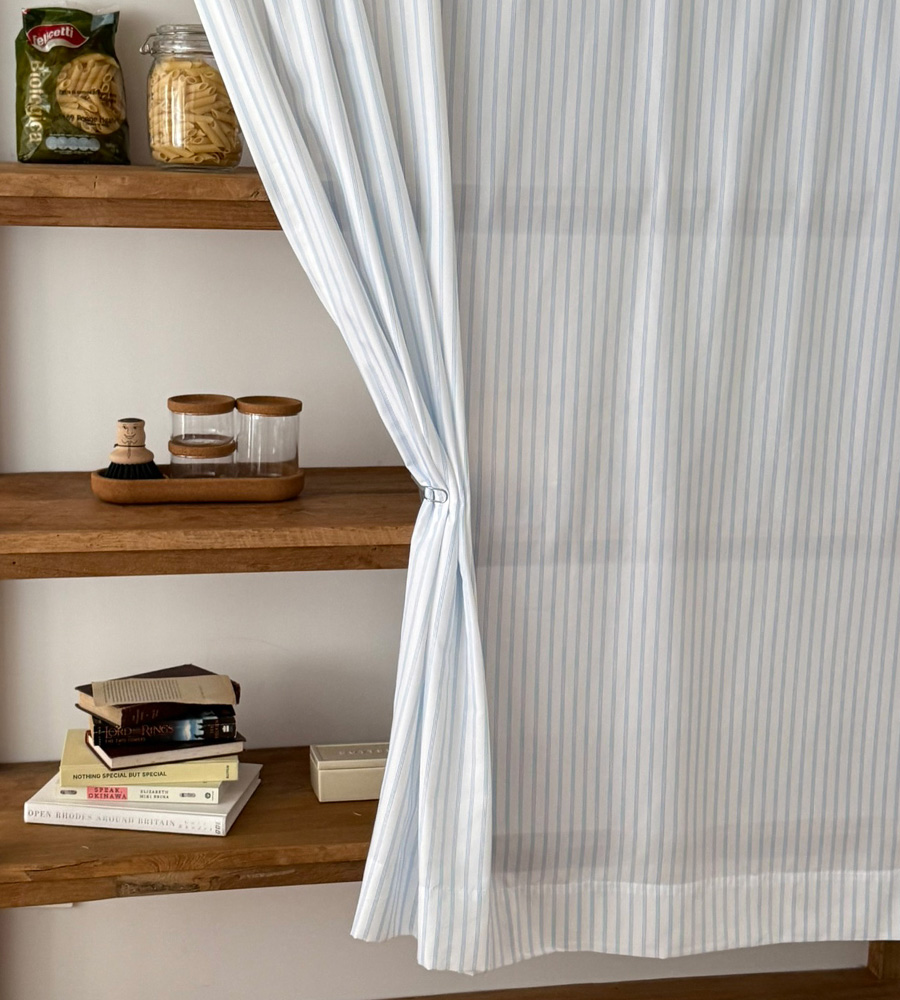 바자르 듀이 스트라이프 먼지없는 중문 방문 현관 가림막 공간분리 가리개커튼 135x170