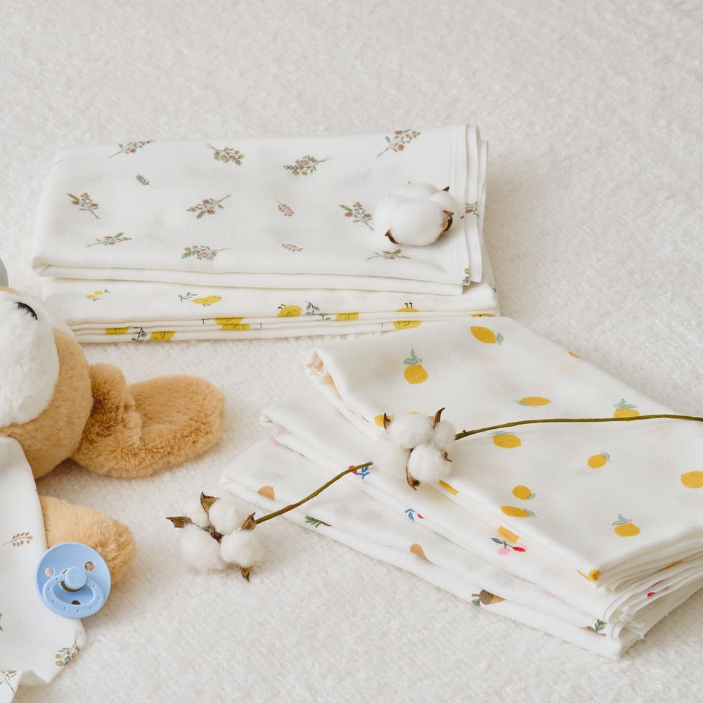 아가짱 신생아 순면 밤부 아기목욕타올 천기저귀 퓨어화이트 5매