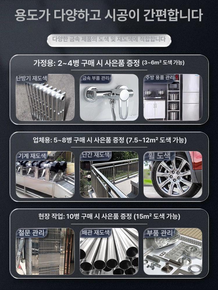 크롬 도금스프레이 450ml 3병세트 아연도금 페인트 락카 스프레이페인트 크롬도금 450mlx3병 - 상세 이미지 5