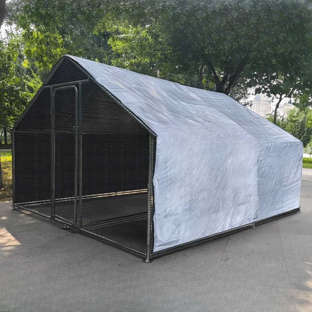 방사형 닭 사육장 실외 설치 철제 울타리 구조 닭장 2x2x2m 철망 - 상세 이미지 2