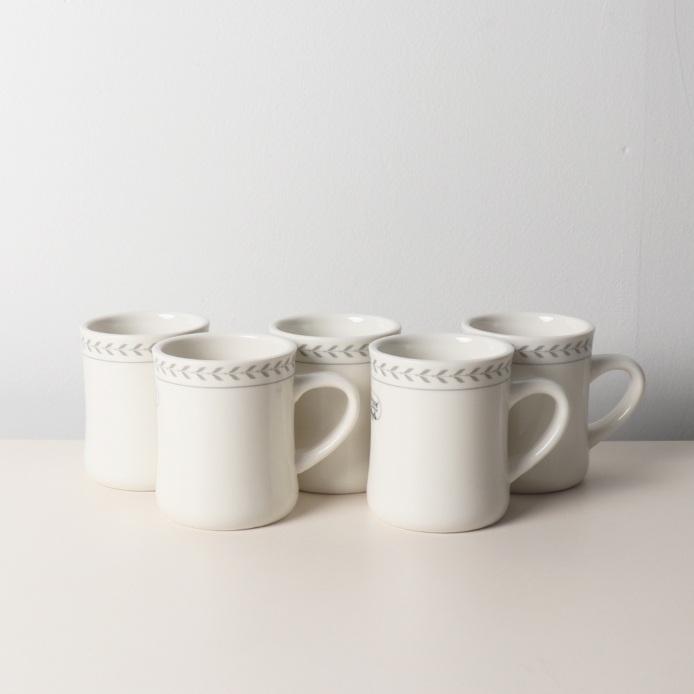 시라쿠스 뉴욕 가든 오목머그컵 집들이선물 세트 400ml, 5개, 그레이 - 상품 이미지