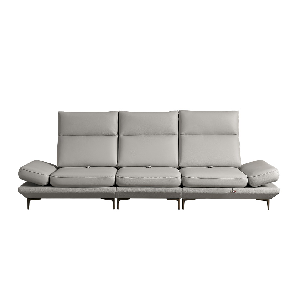 쉐우드가구 루체 이태리 천연통가죽 기능성 스윙 소파 8인용 코너형 / 국내제조 E0