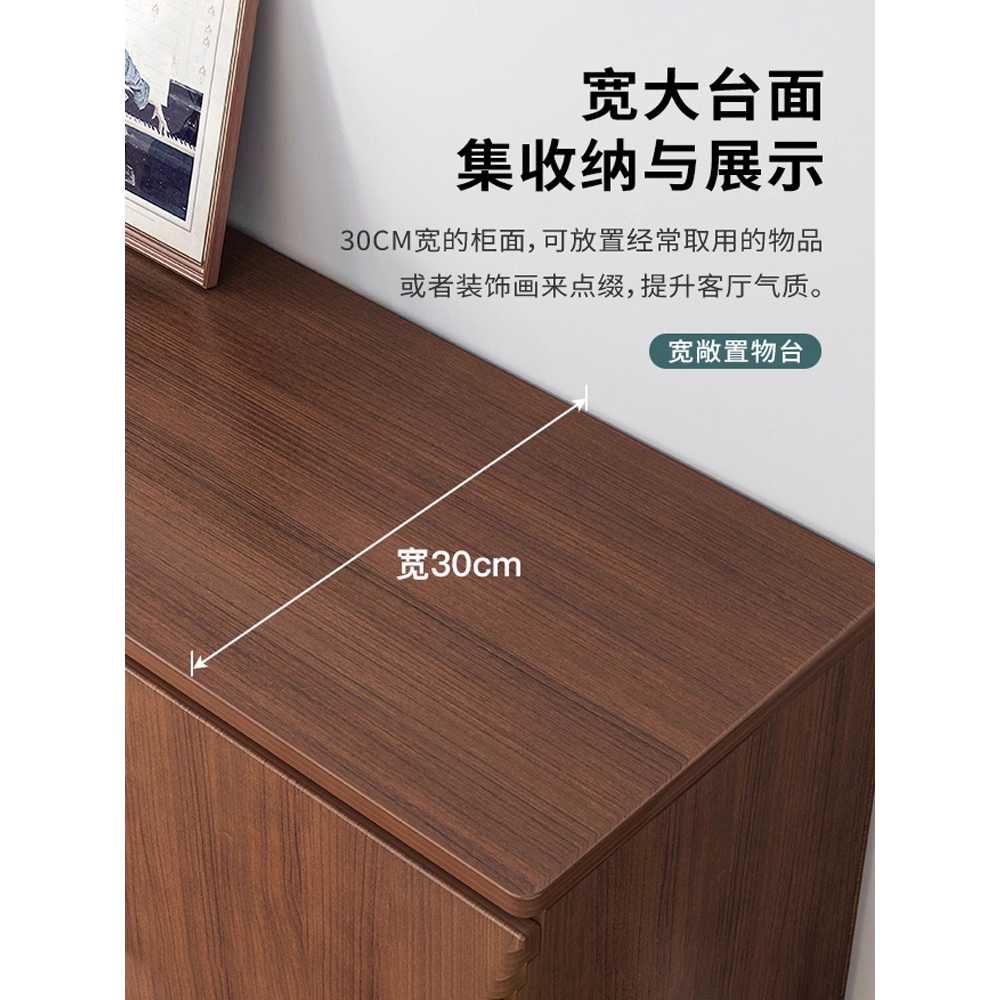 원목 거실장 거실서랍장 선반 브라운 우드 안방원룸 2단+서랍2개 120x30x60cm - 상세 이미지 4