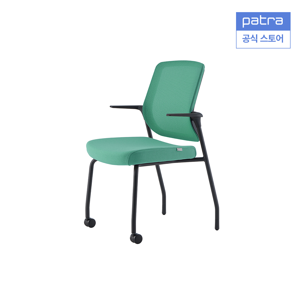 [집중력향상추천의자] 파트라 보나 학생 책상 의자 VN54A BK 바퀴 + 글라이드 타입 그린