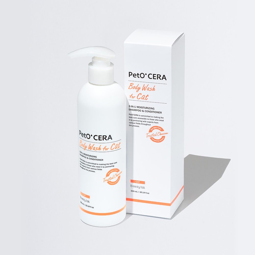 페토세라 고양이 샴푸 히알루론산 바디워시 포 캣 유향 300ml+캣 크림 40ml - 상세 이미지 2
