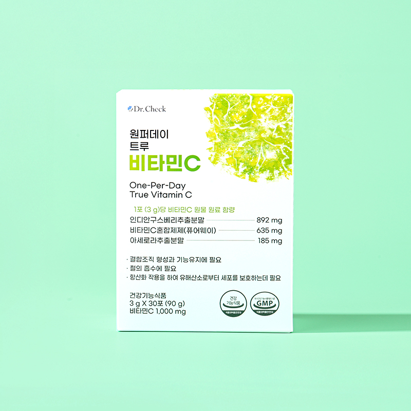 닥터체크 원퍼데이 트루 비타민C 고함량 1000mg 분말형 스틱 비타민C 30포, 1개 - 상세 이미지 3