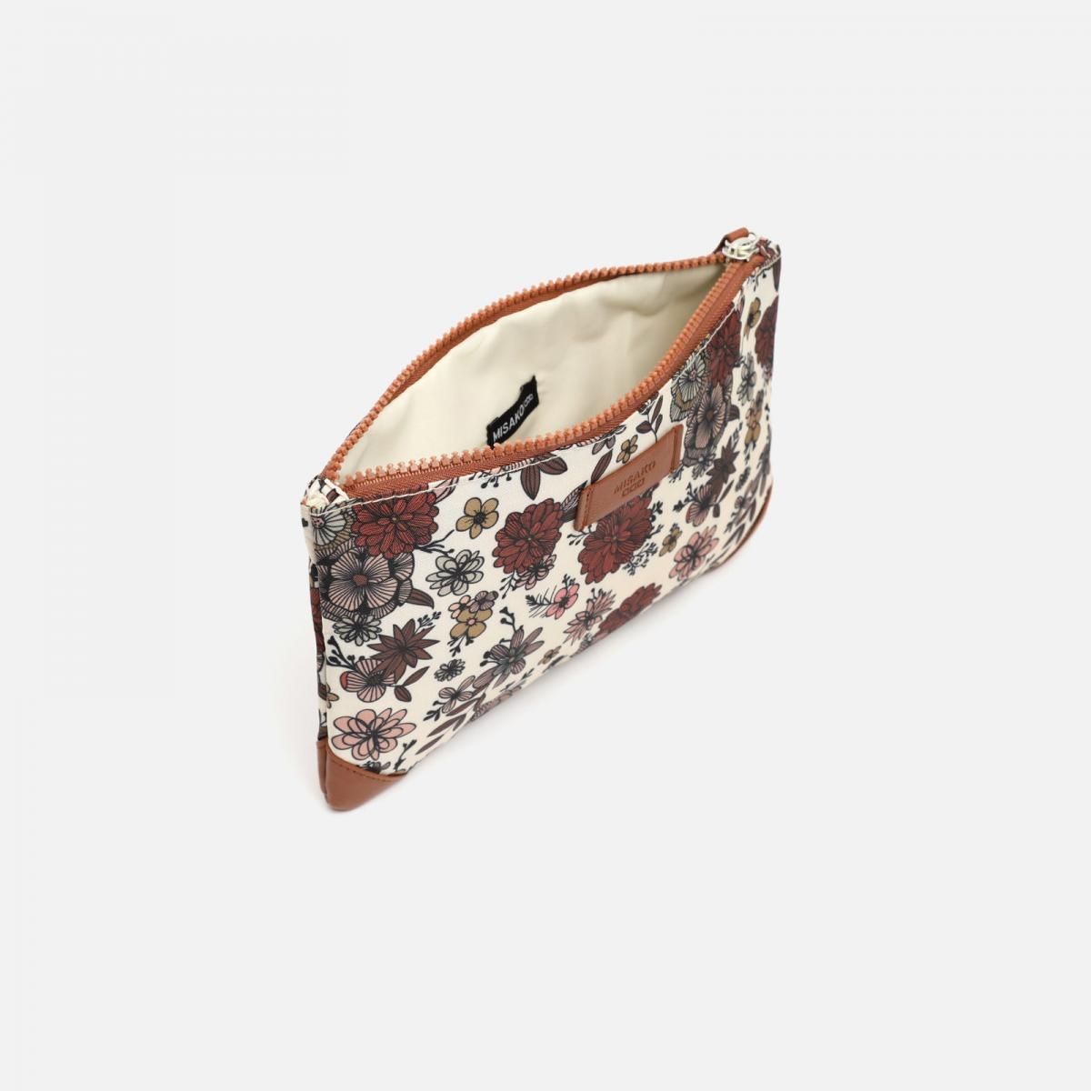 미사코 패턴 멀티컬러 프린트 코스메틱 파우치 NILUS-4700404117019 BEIGE - 상세 이미지 4