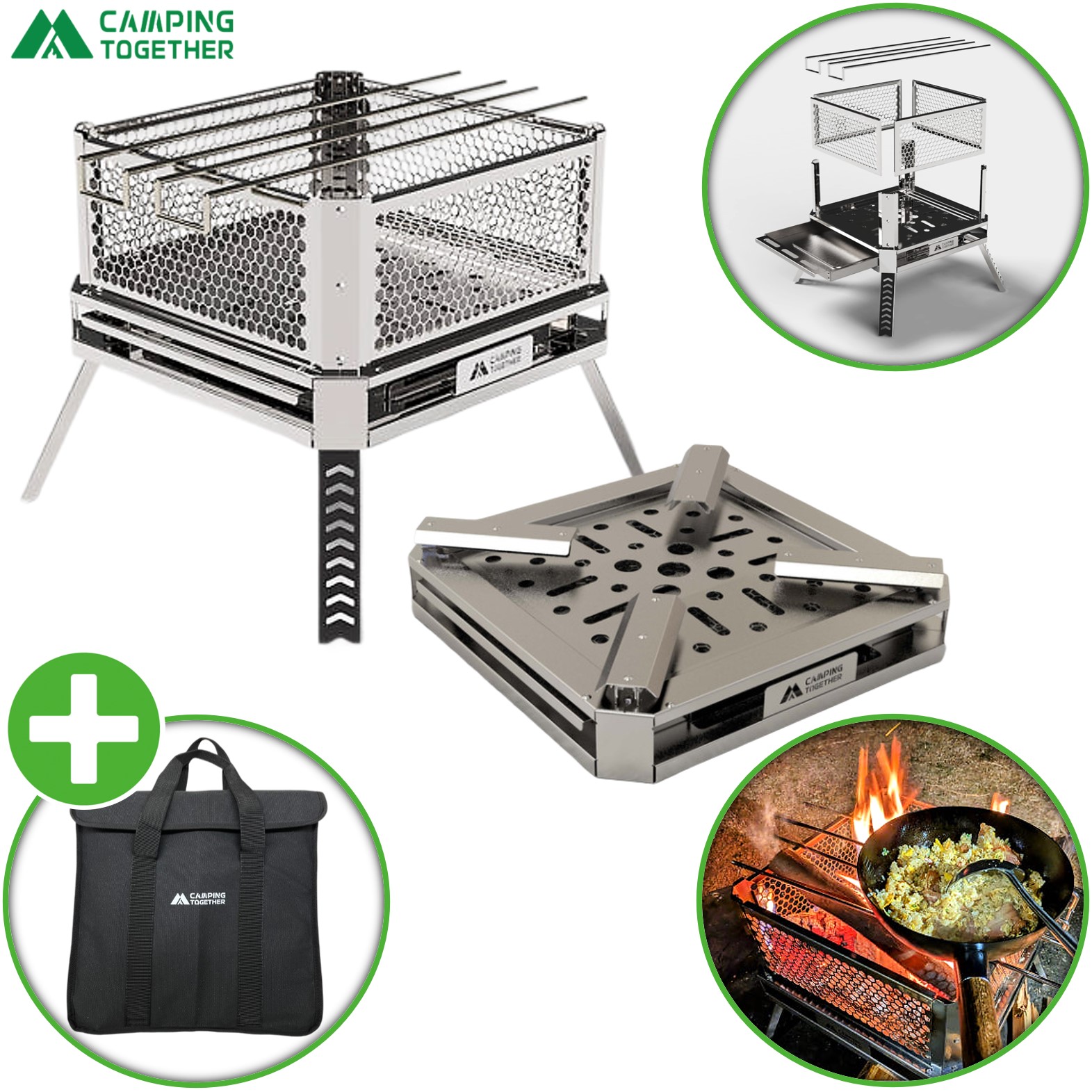 캠핑투게더 카시오페아 화로대 모닥불 바베큐그릴 불멍 화로 캠핑
