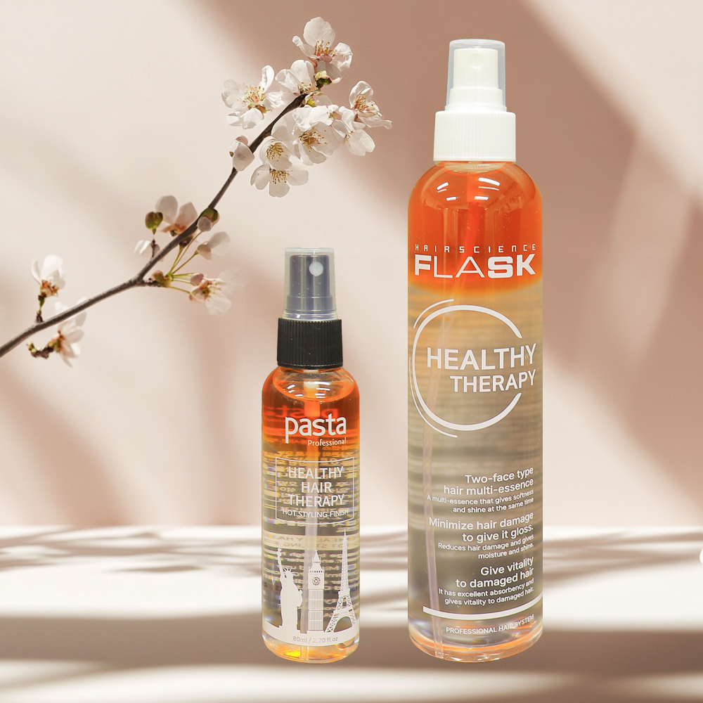 플라스크 헤어 미스트 헬씨 테라피 80ml + 265ml 약손상모발 - 상품 이미지