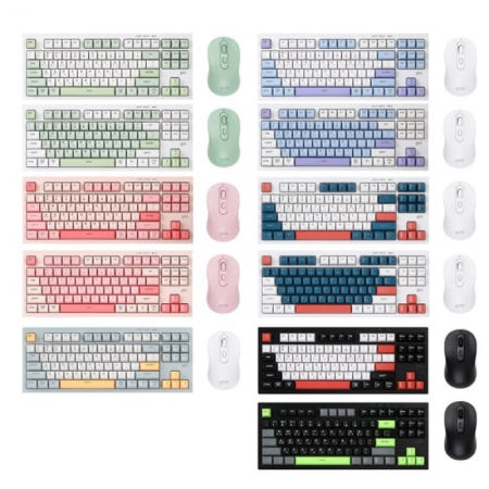지클릭커 오피스프로 WMK90 사일런스 M 87 무선 키보드 마우스 세트 Poker