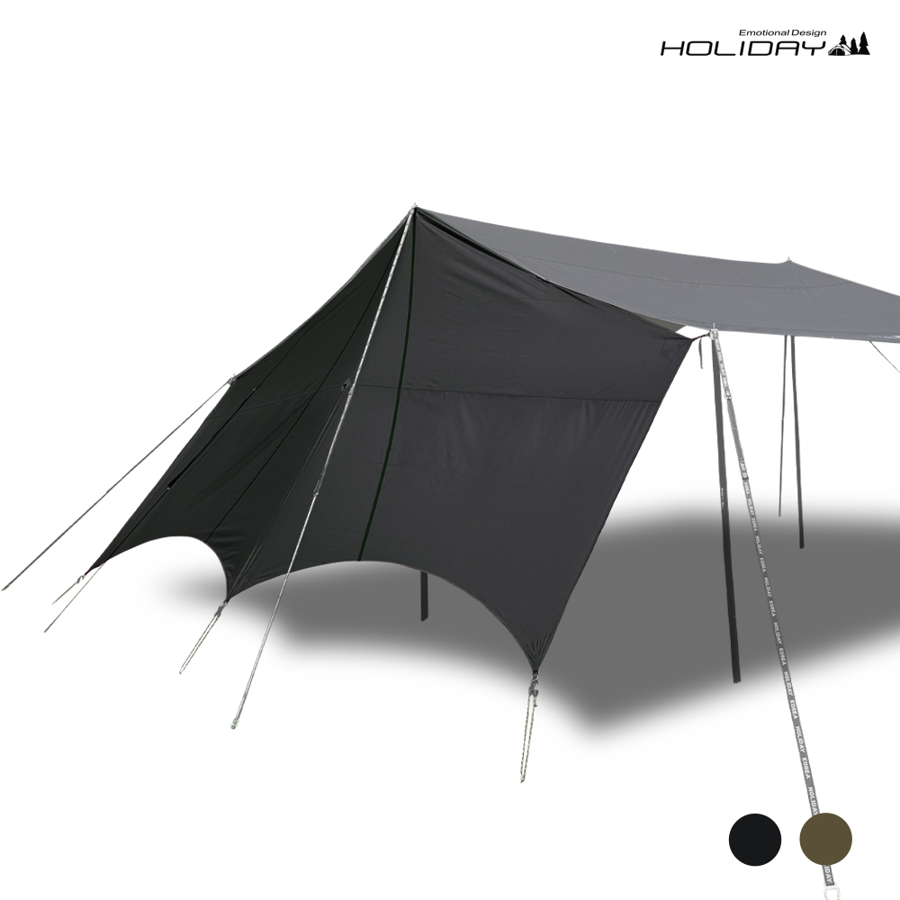 홀리데이 렉타 타프 블랙 코팅 300D 더블립 프론트월