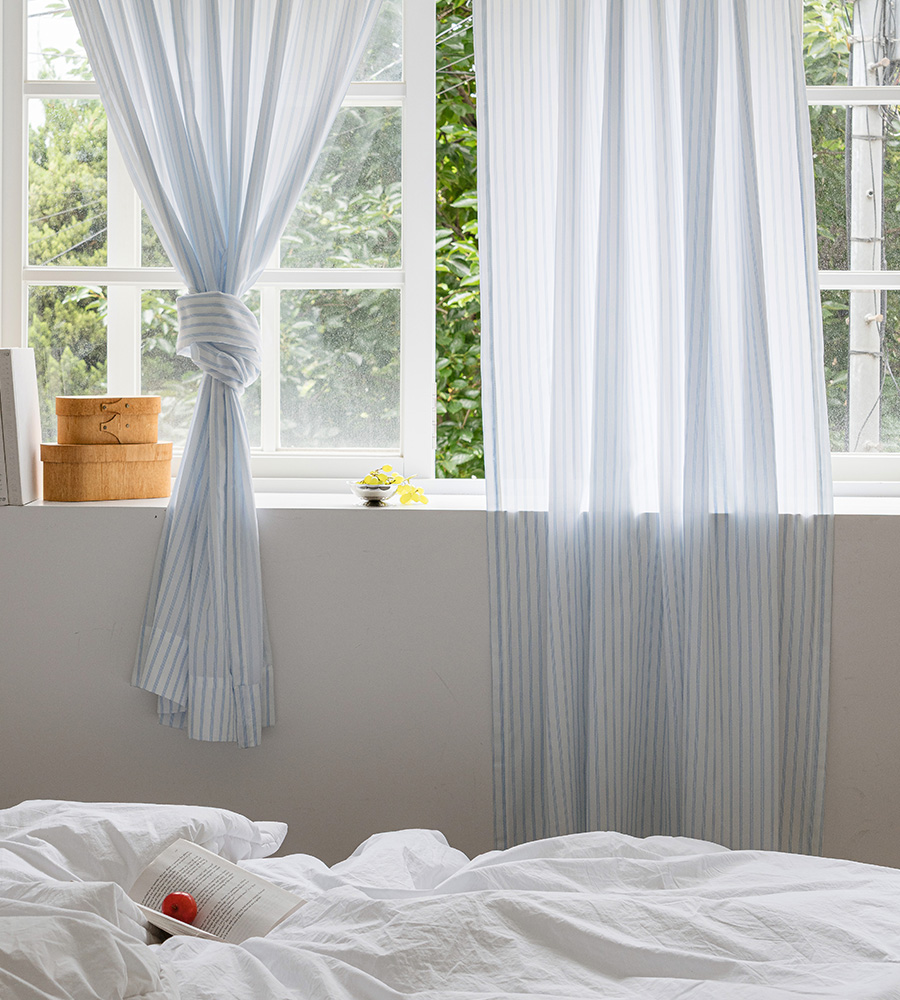 바자르 듀이 스트라이프 먼지없는 중문 방문 현관 가림막 공간분리 가리개커튼 135x170